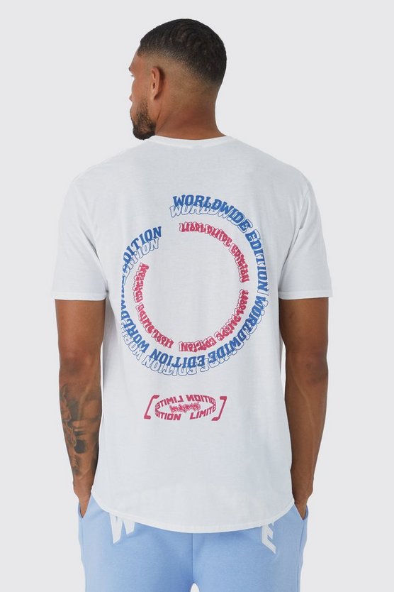 Tall Oversize T-Shirt mit Worldwide-Print