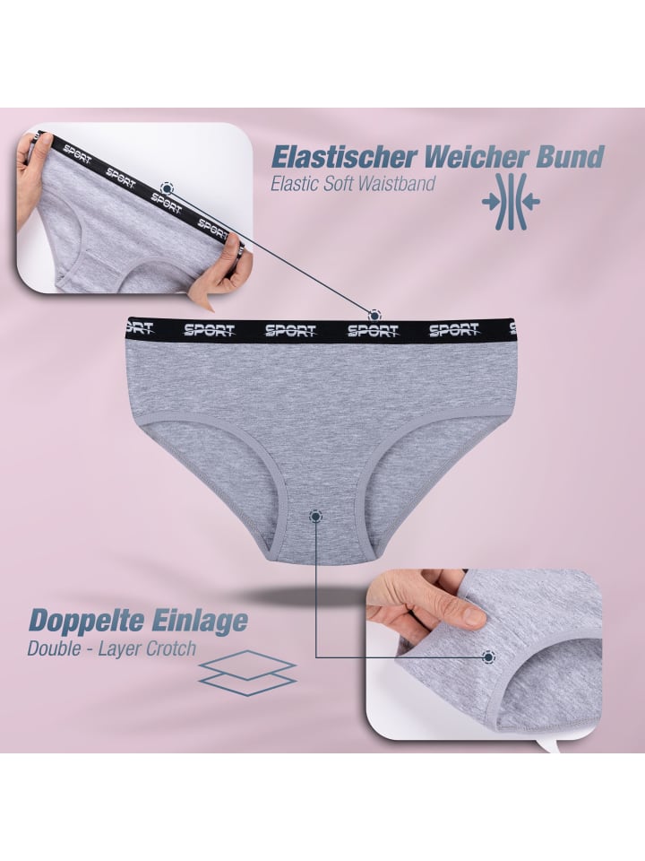 LOREZA 10er Set Slips - Sport - Bunt günstig kaufen