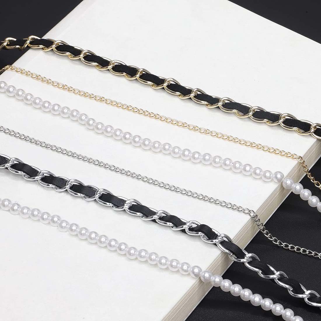 DRSEON Brillenkette Sonnenbrillen Kette Perlen 2 Stück 3 in 1 Brillenbandhalterung