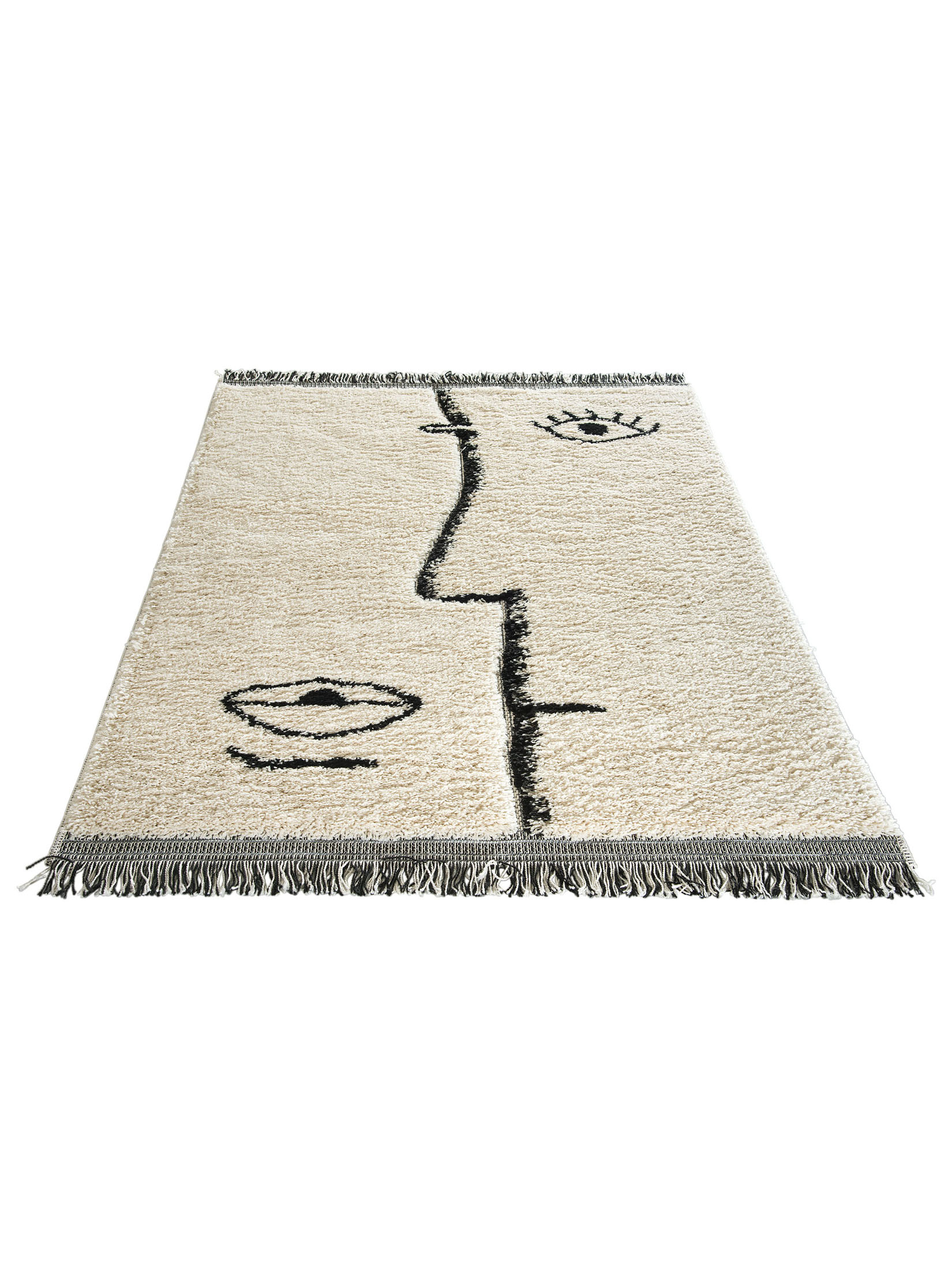 Duality Moderner Teppich, Creme