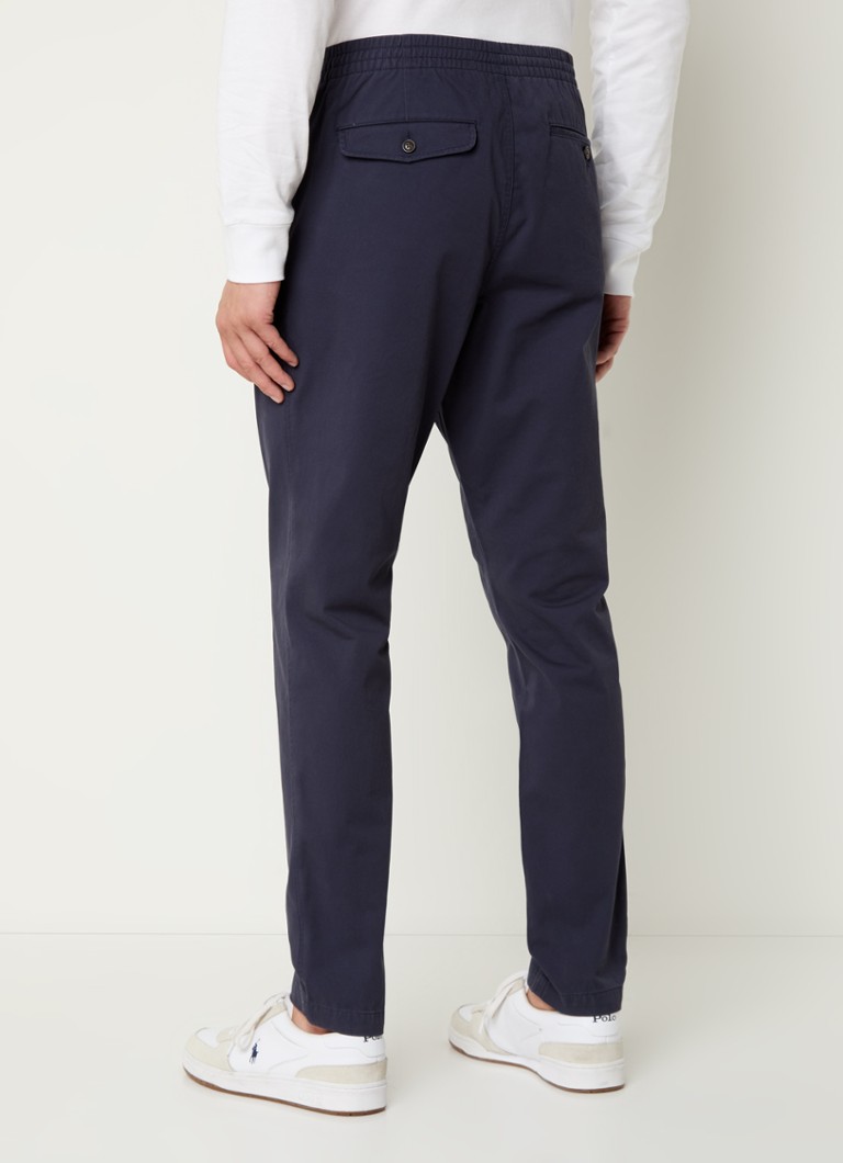 Ralph Lauren Zúžené chino nohavice so sťahovacou šnúrkou a prešitými vreckami