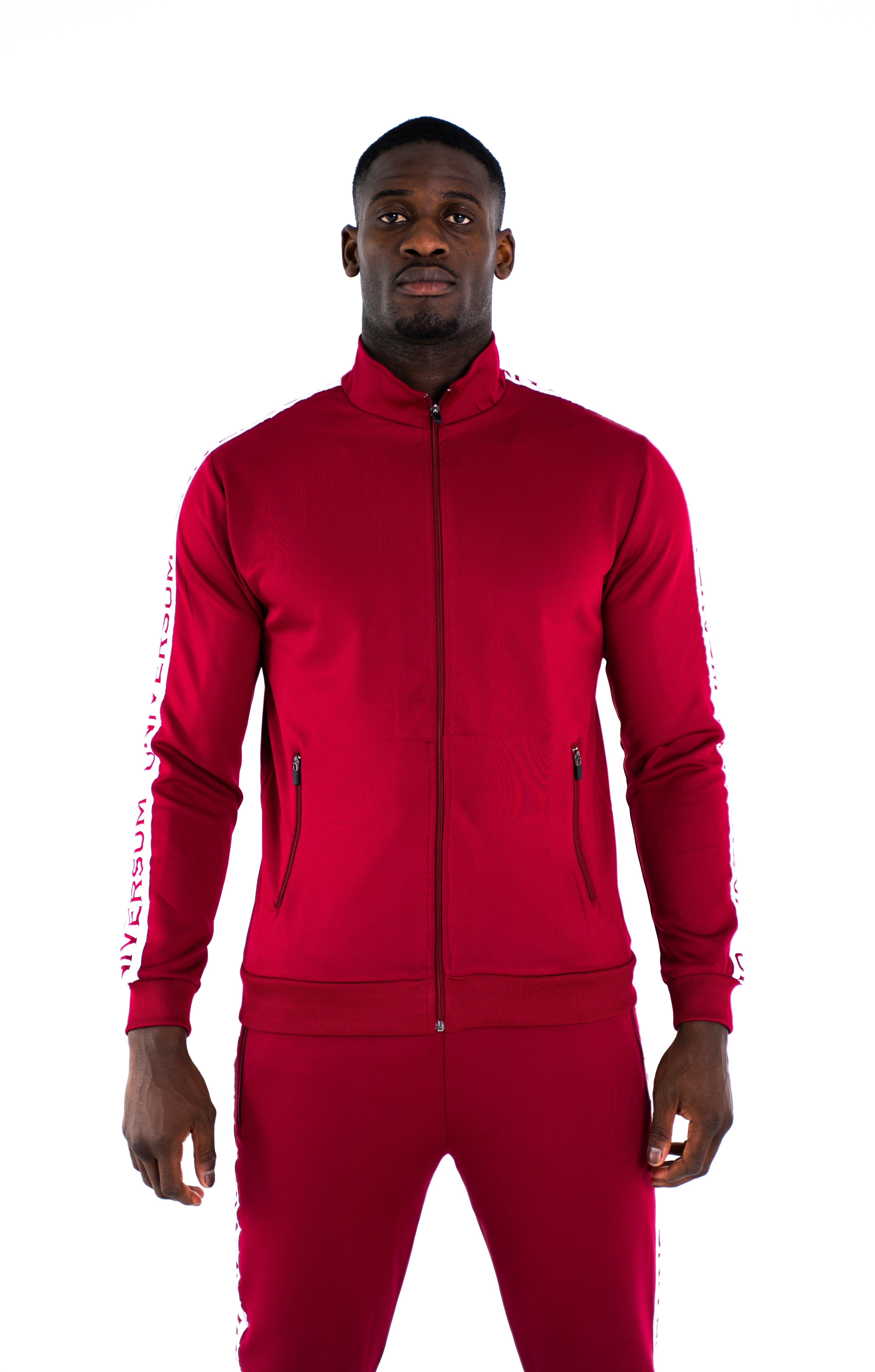 Universum Sportwear Trainingsjacke Logo Side Stripe Hoodie Trainingsjacke mit Stehkragen für Sport, Fitness und Freizeit
