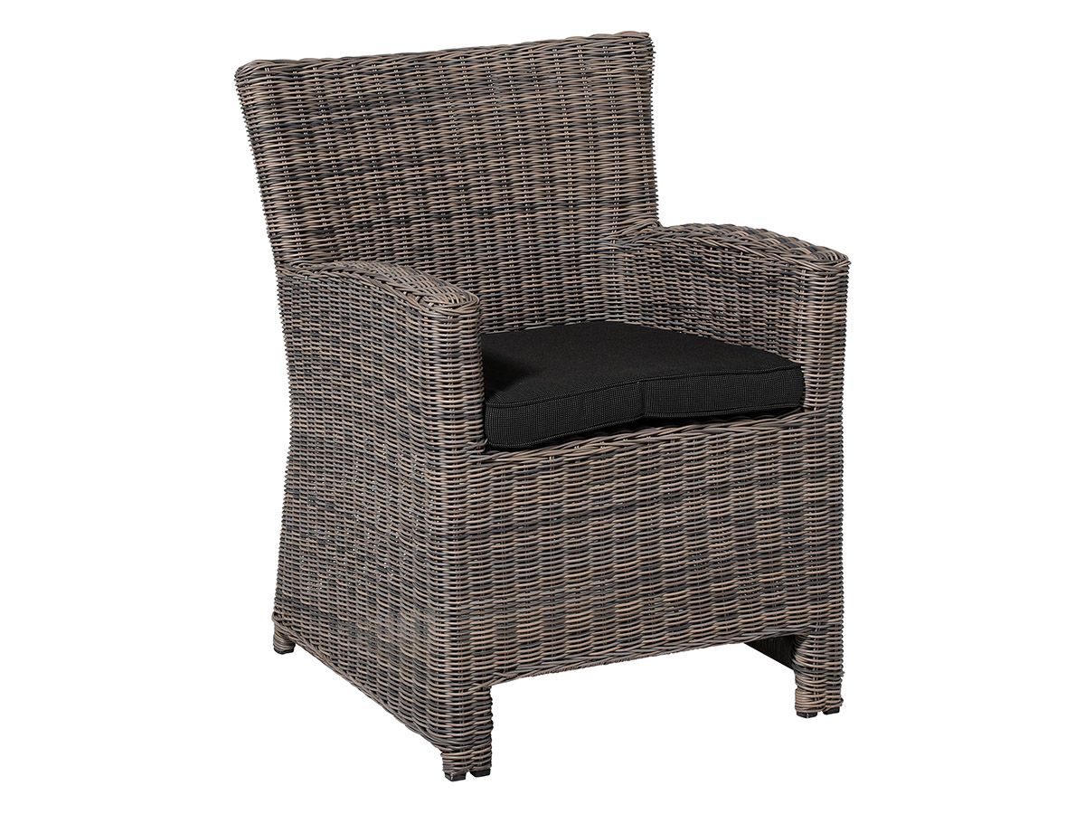 Madison Rib black Rattan Sitzkissen