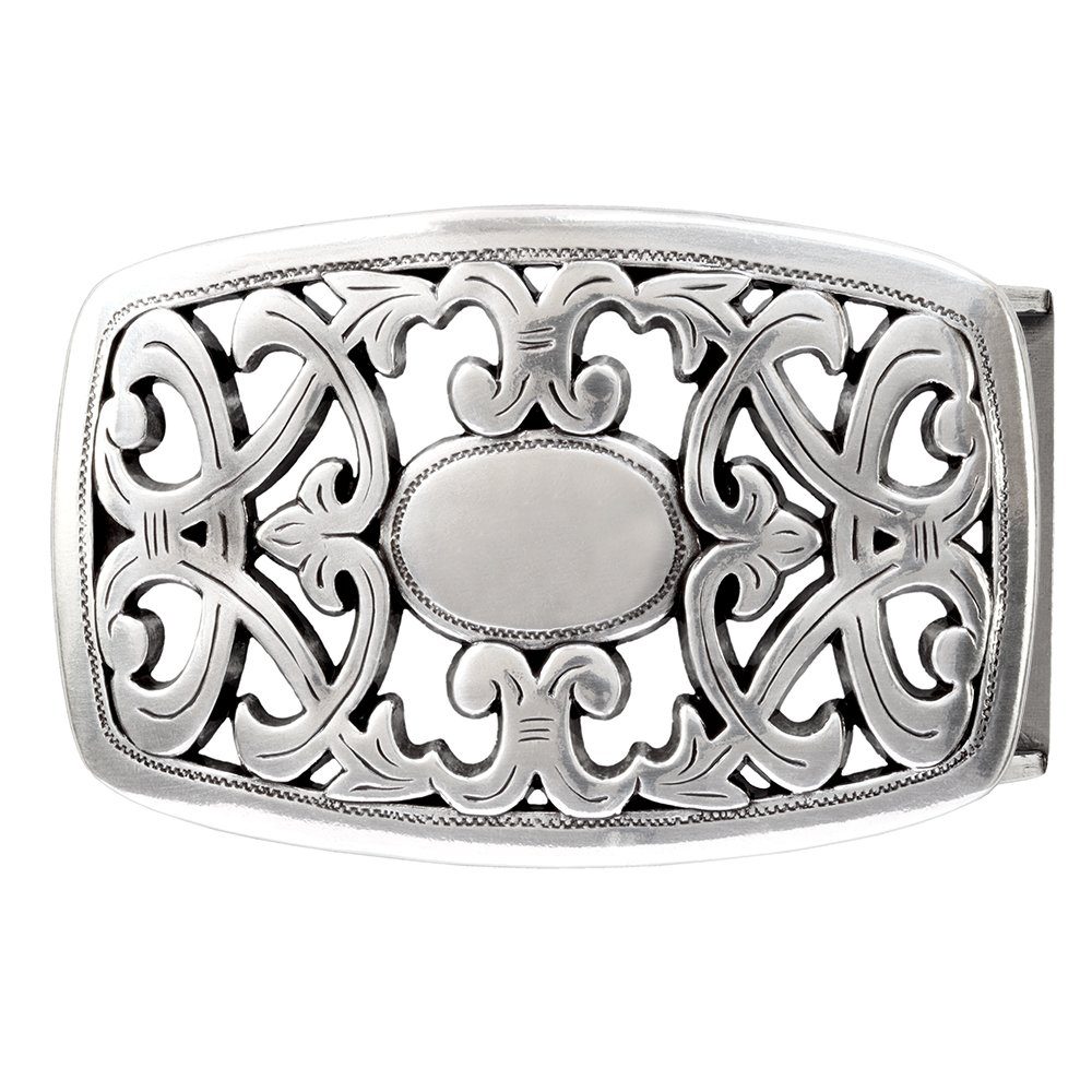 FREDERIC HERMANO Gürtelschnalle 40mm Zink Silber - Buckle Avignon - 300907520020