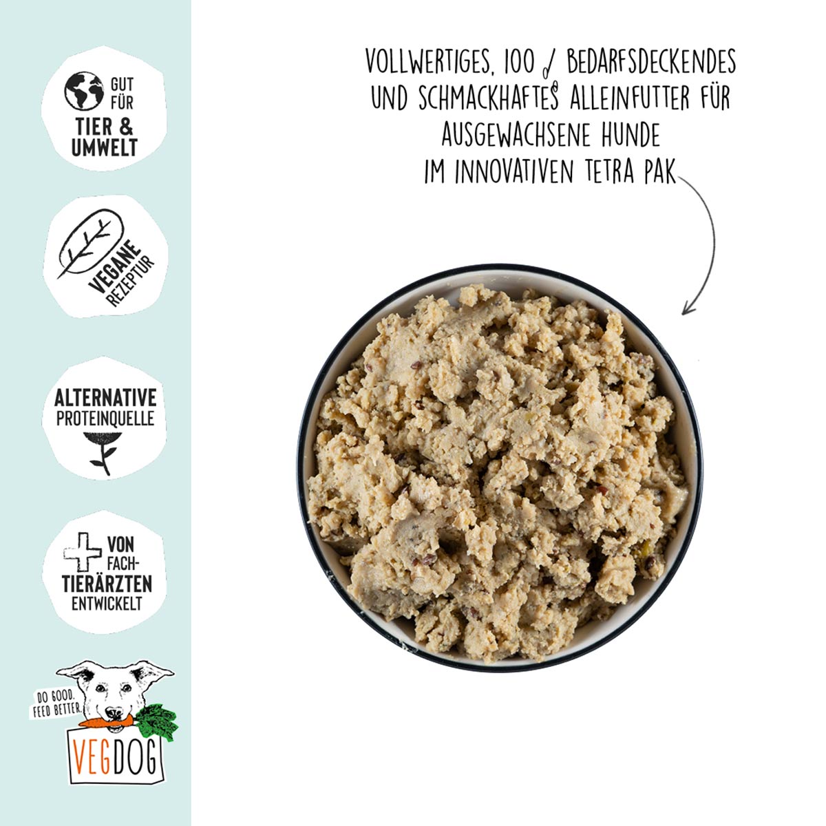 VEGDOG Adult Erbsen & Haferflocken im Tetra Pak bei ZooRoyal