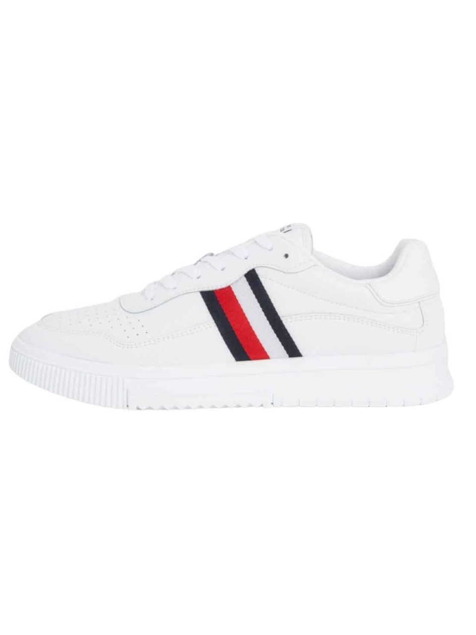 TOMMY HILFIGER Freizeit Schnürer weiss SUPERCUP LEATHER STRIPES
