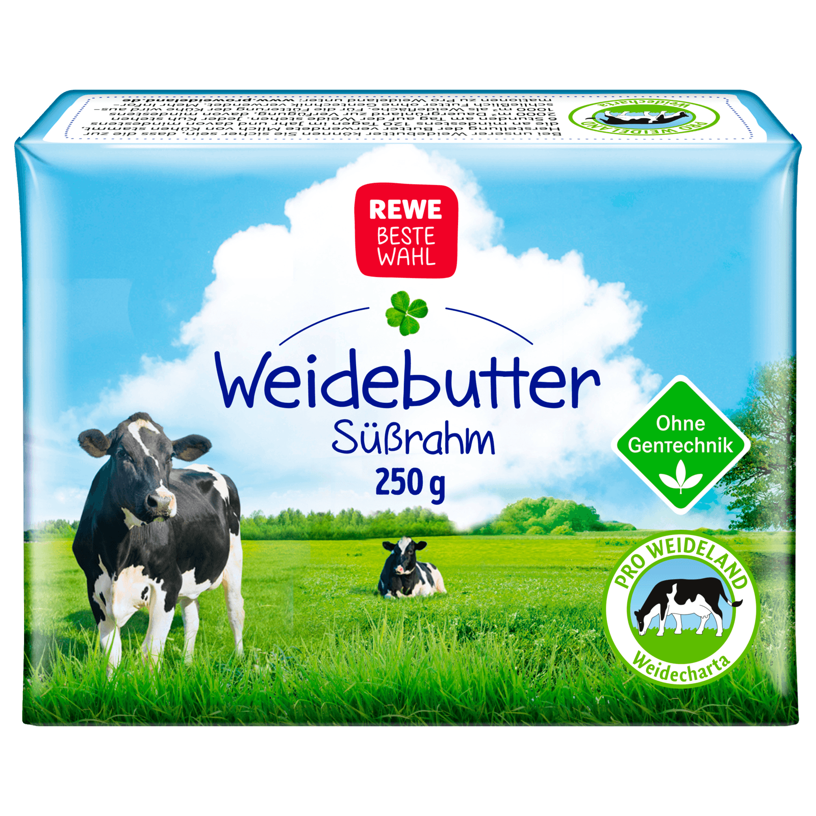 REWE Beste Wahl Weidebutter Süßrahm 250g