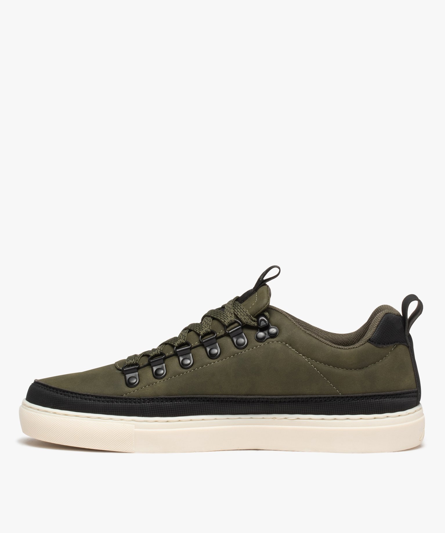 Baskets homme unies style décontracté à crochets - Kappa kaki | GEMO