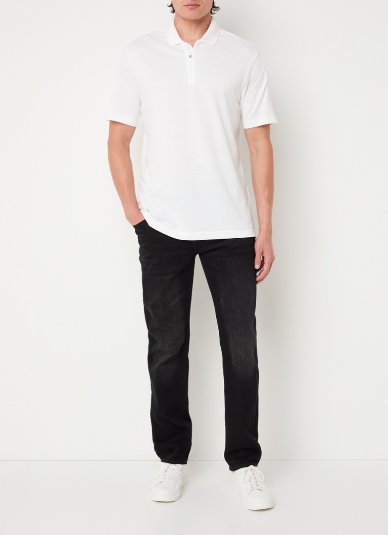 Polo Armani Exchange de corte regular em piqué de algodão com faixa com o logotipo.