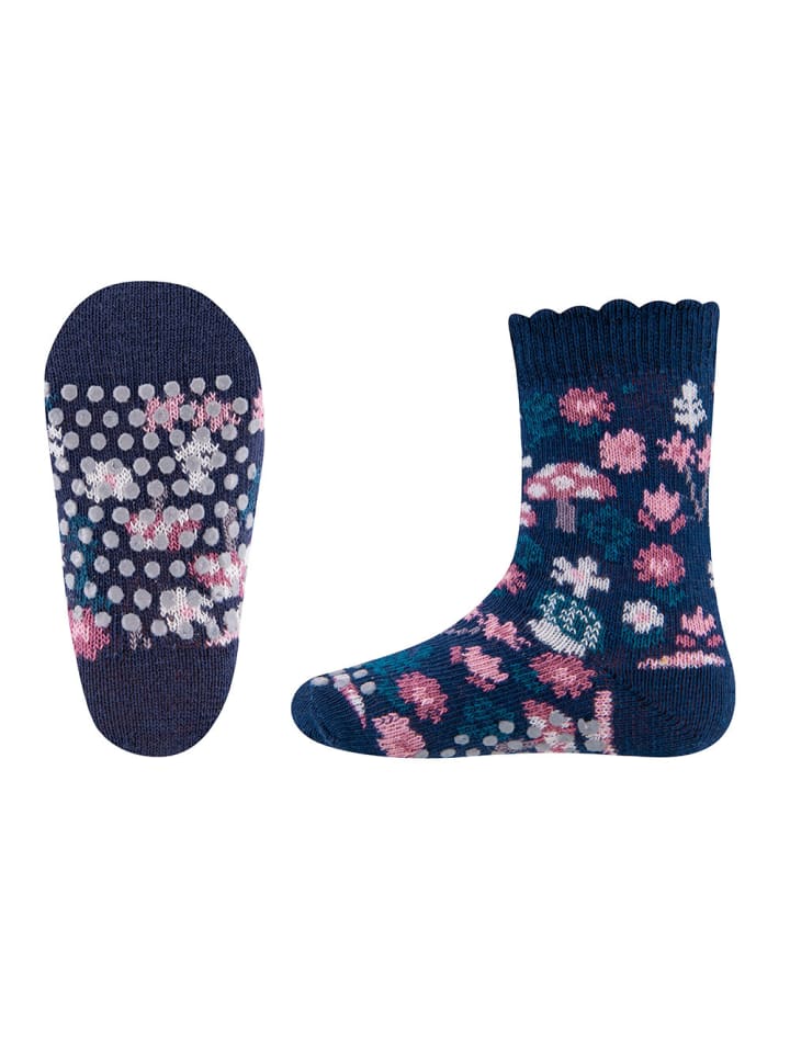 ewers Krabbelsocken Blumen/Pilze in beige günstig kaufen