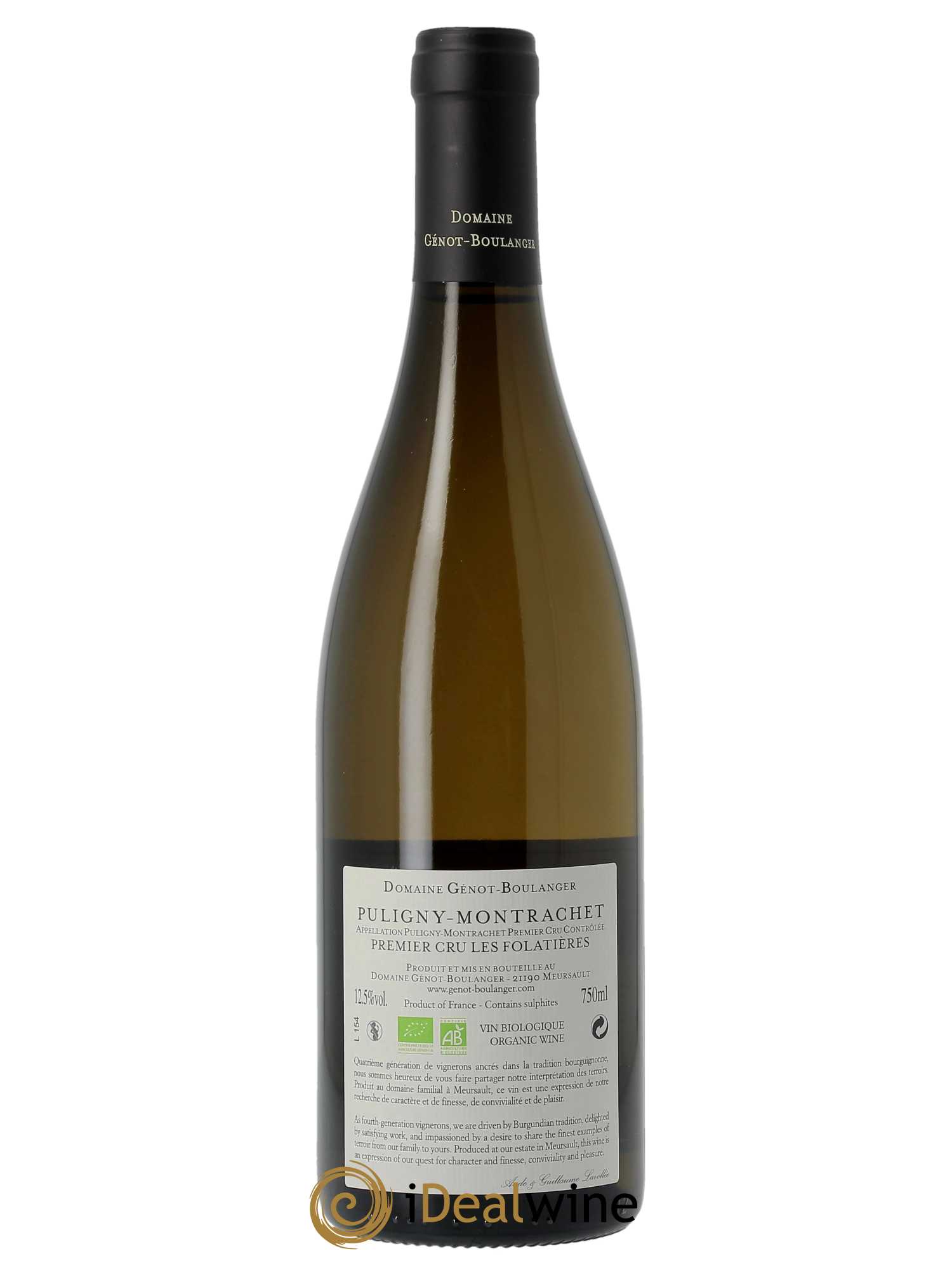 Puligny-Montrachet 1er Cru Les Folatières Génot-Boulanger (Domaine)  2020 - Lot de 1 Bouteille
