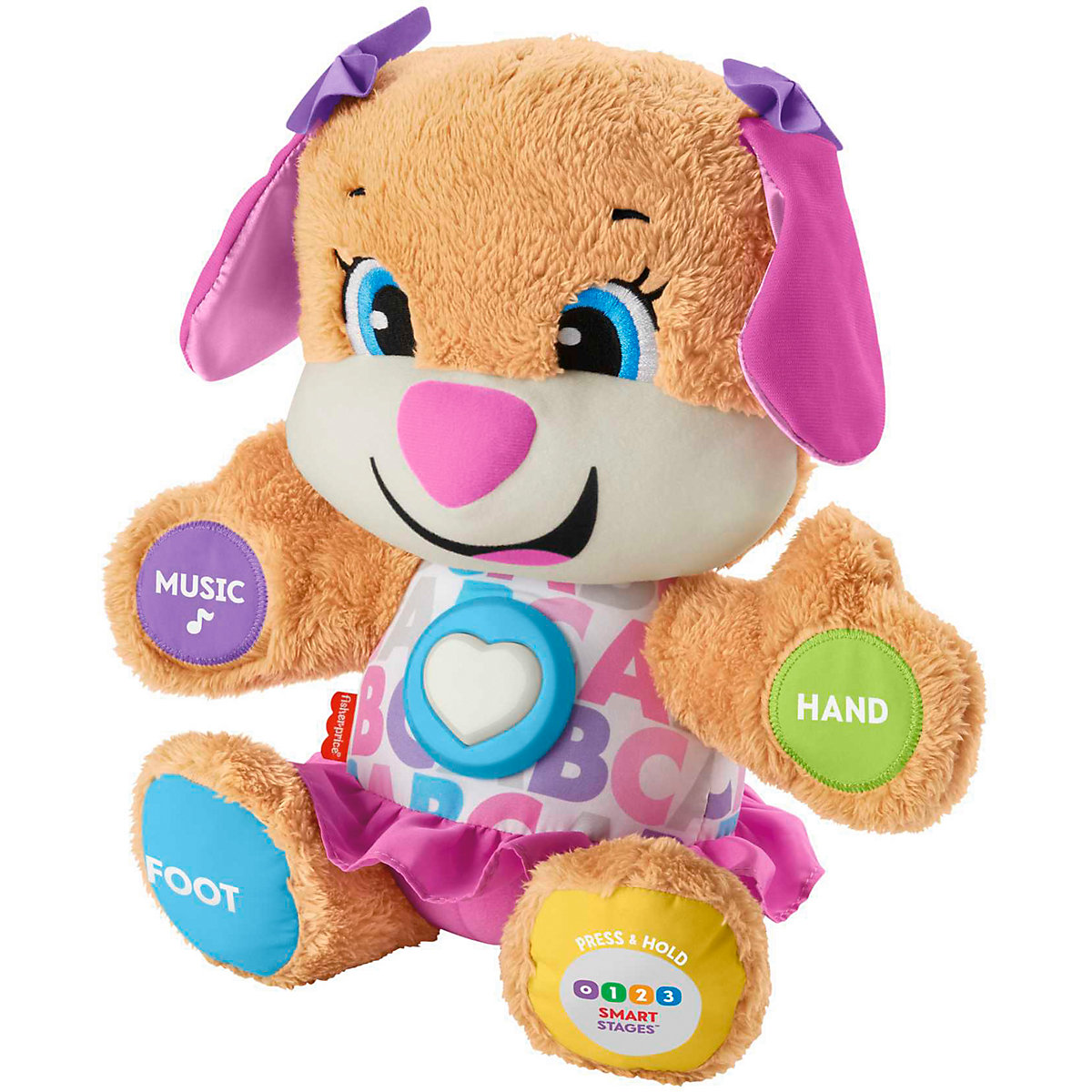 Fisher-Price Lernspaß Hundefreundin, Baby-Spielzeug, Kuscheltier, Lernspielzeug