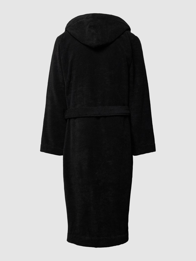 Bademantel mit Schalkragen Modell 'TERRY' in schwarz