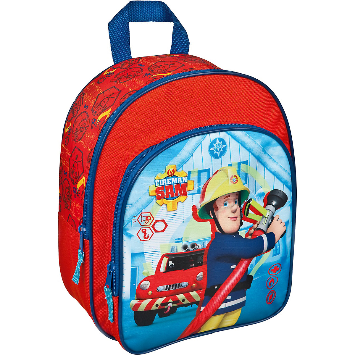 Kinderrucksack mit Vortasche Feuerwehrmann Sam
