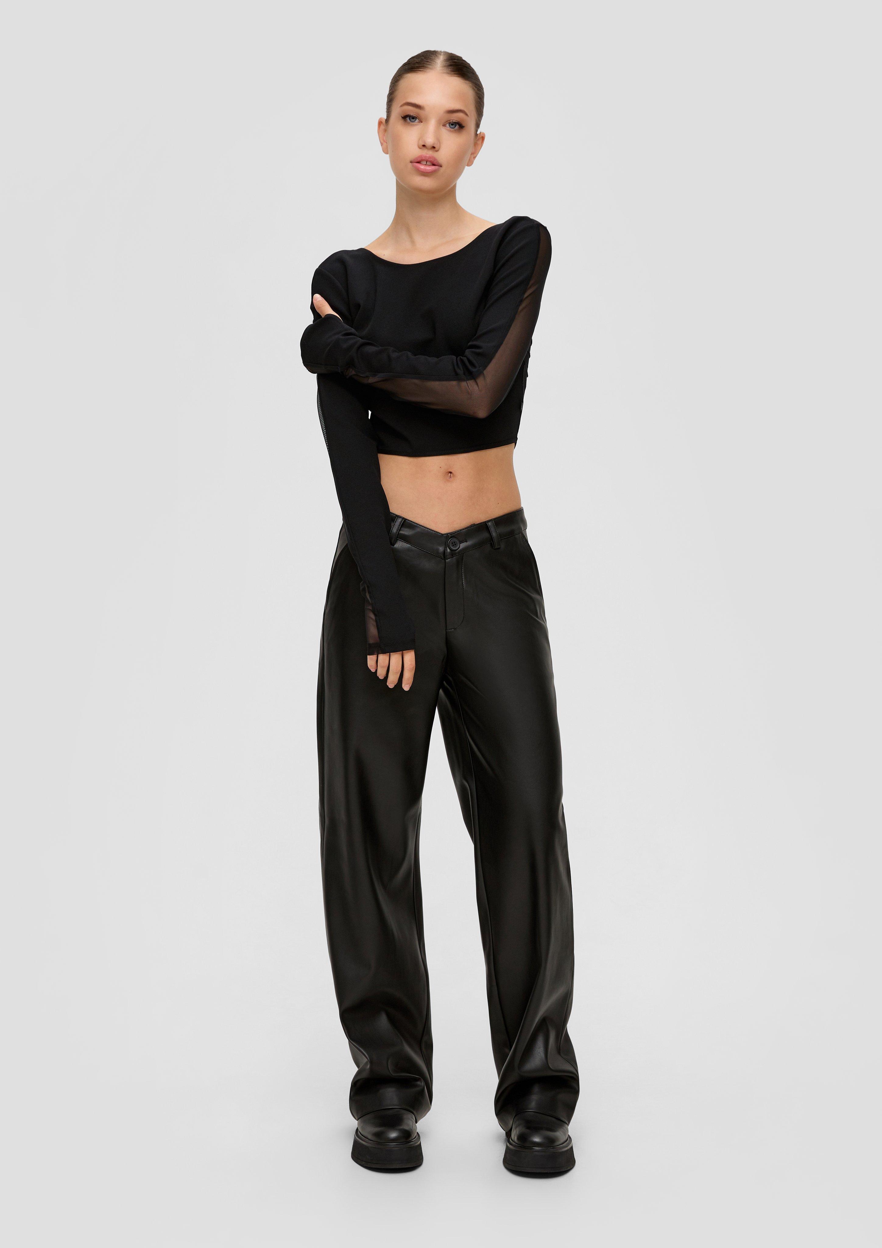 Crop-Shirt mit Rücken-Ausschnitt | QS x ELIF  2135602-9999