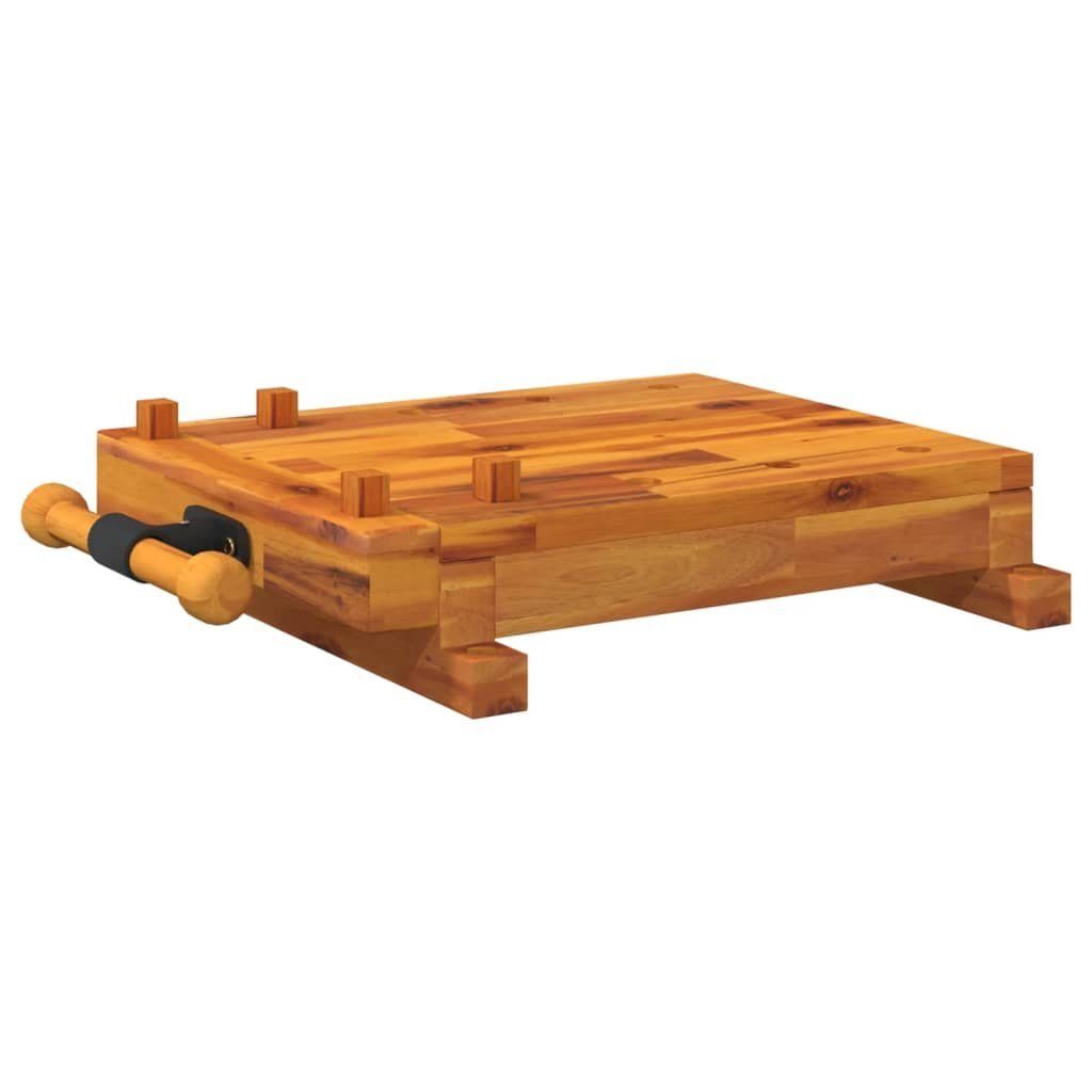 vidaXL Werkbank Werkbankplatte mit Schraubstock 52x44x9,5 cm Massivholz Akazie, (1-tlg)