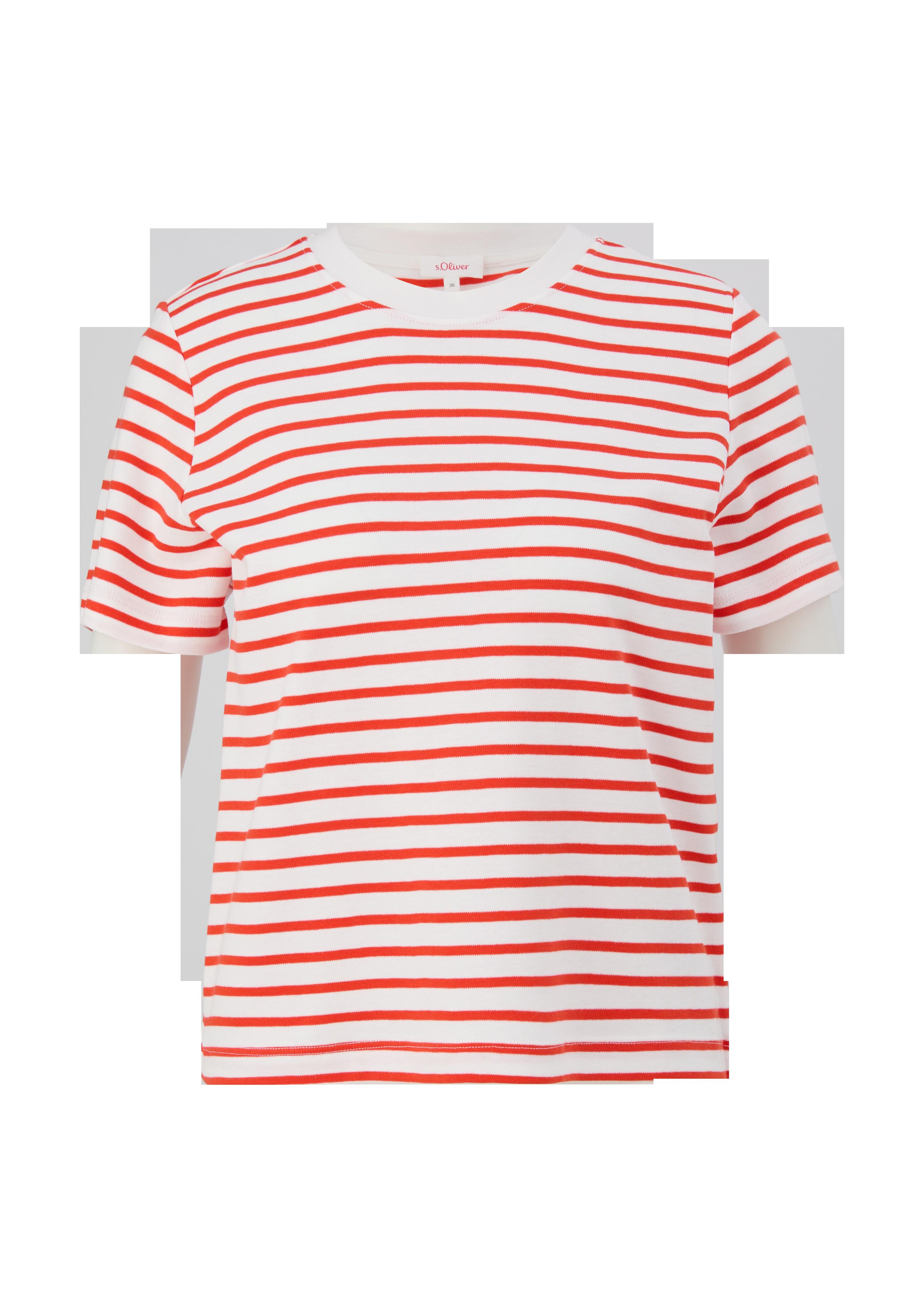 Leicht verkürztes Baumwollshirt  2132906-25H1