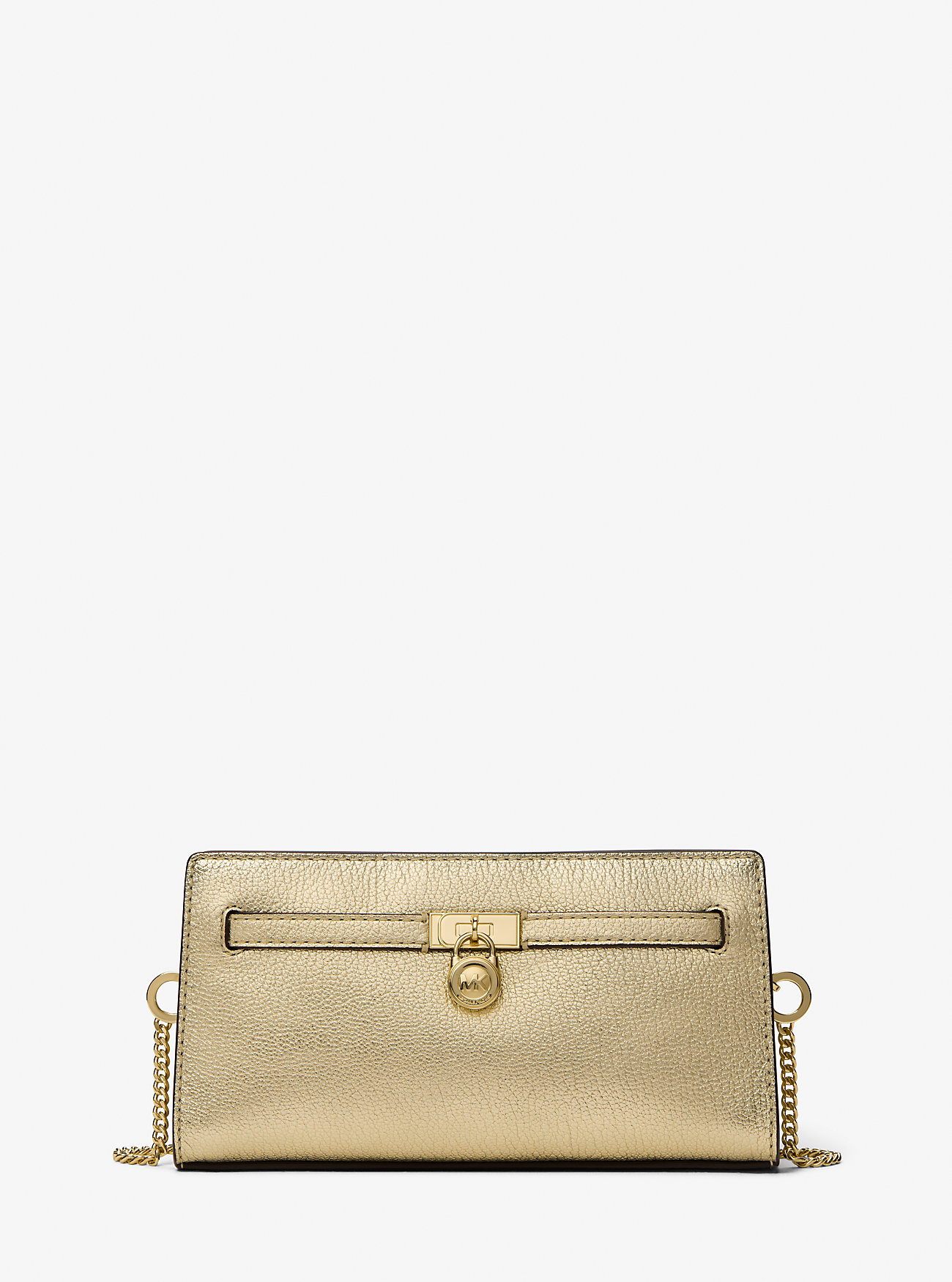 Hamilton Moderne Extra-Small Metallic Leather Convertible Crossbody Bag - PALE GOLD