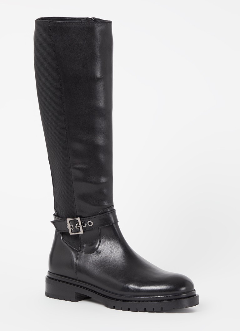 Dune London  Teller laars van leer met gespdetail