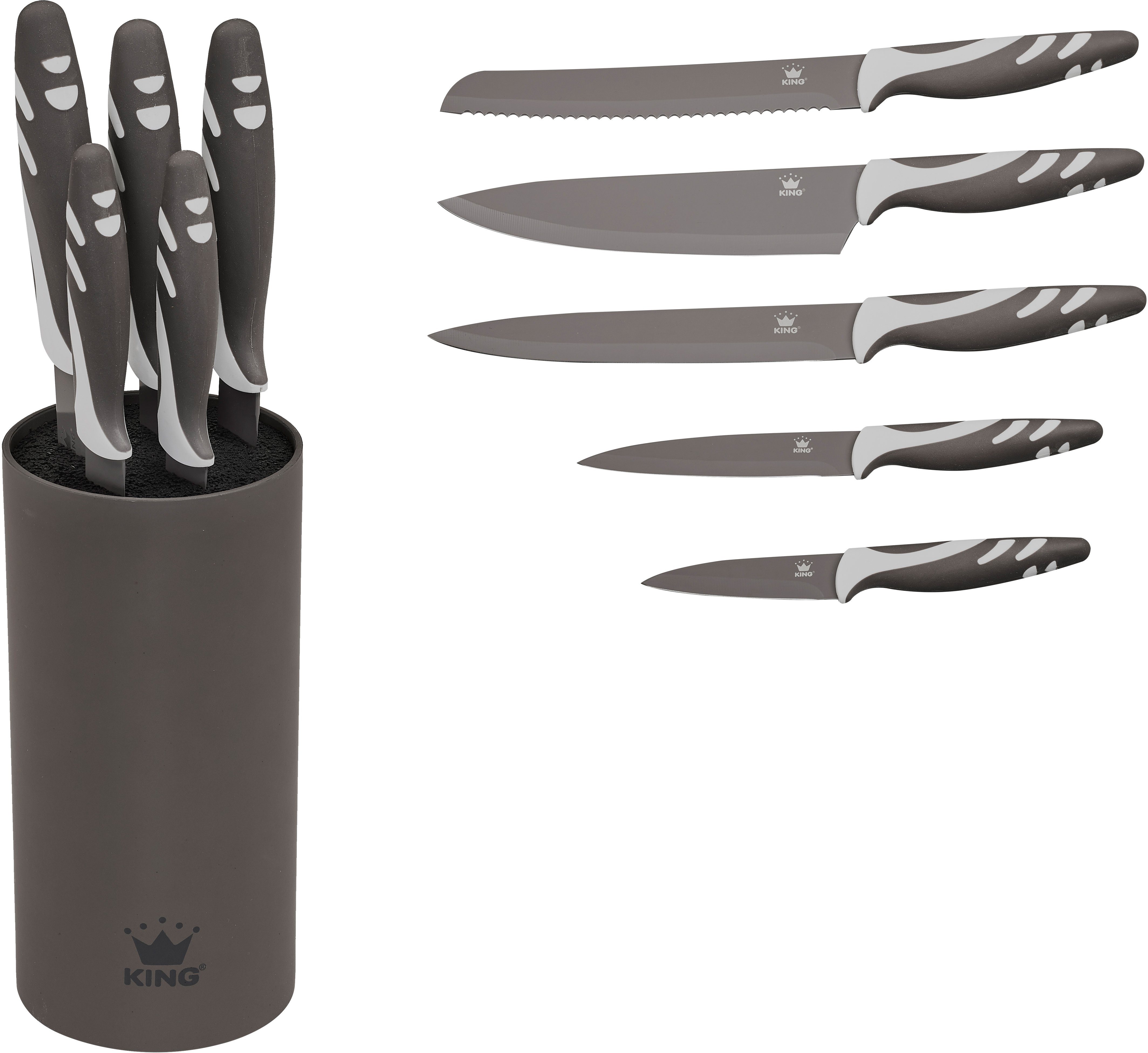 KING Messerblock soft touch (6tlg), mit KING protect Beschichtung