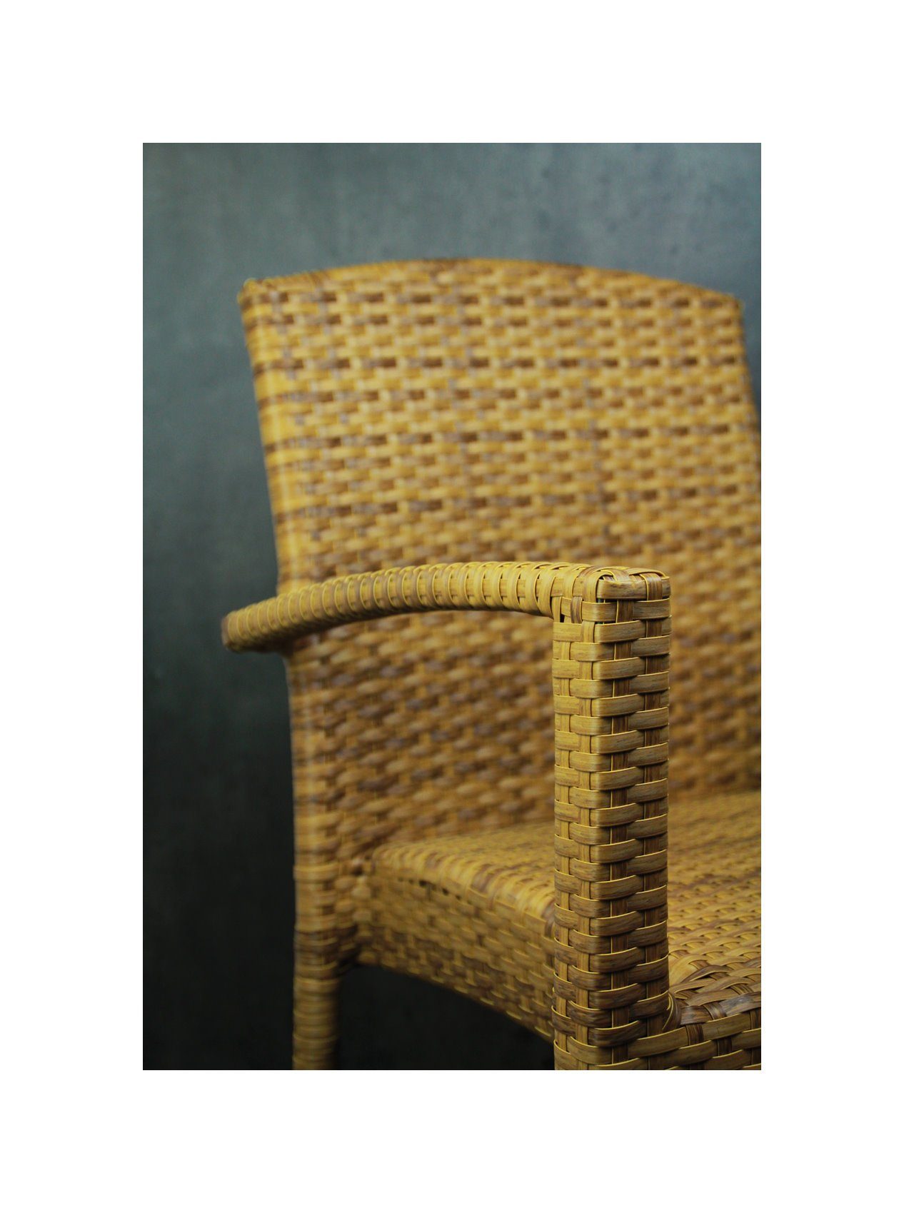 Konway Stapelstuhl MAUI (4 St), 4x KONWAY® MAUI Stapelsessel Tabaco Premium Polyrattan Sessel