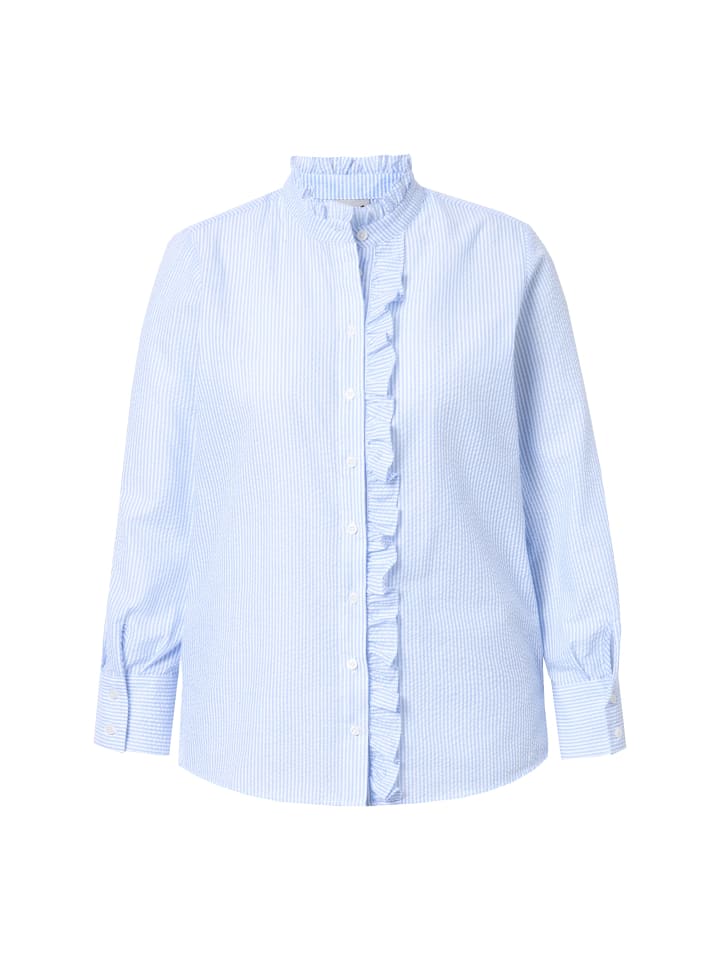 Ulla Popken Trachtenbluse in himmelblau günstig kaufen