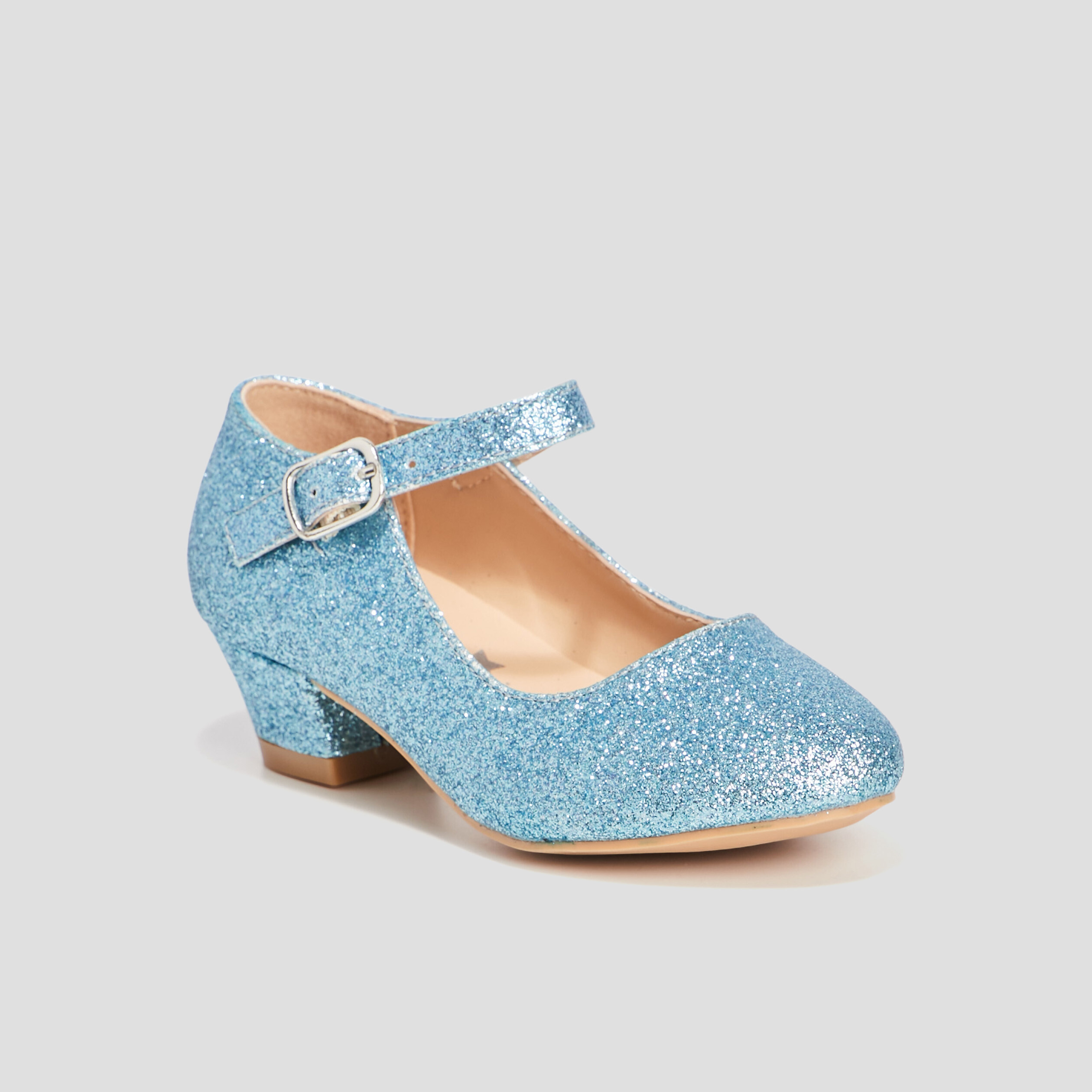 Babies à talons pailletées bleu ciel fille | La Halle