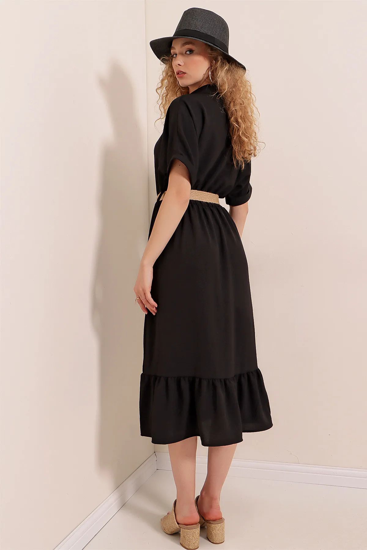 Bigdart  2292 Kleid mit Gürtel – Schwarz