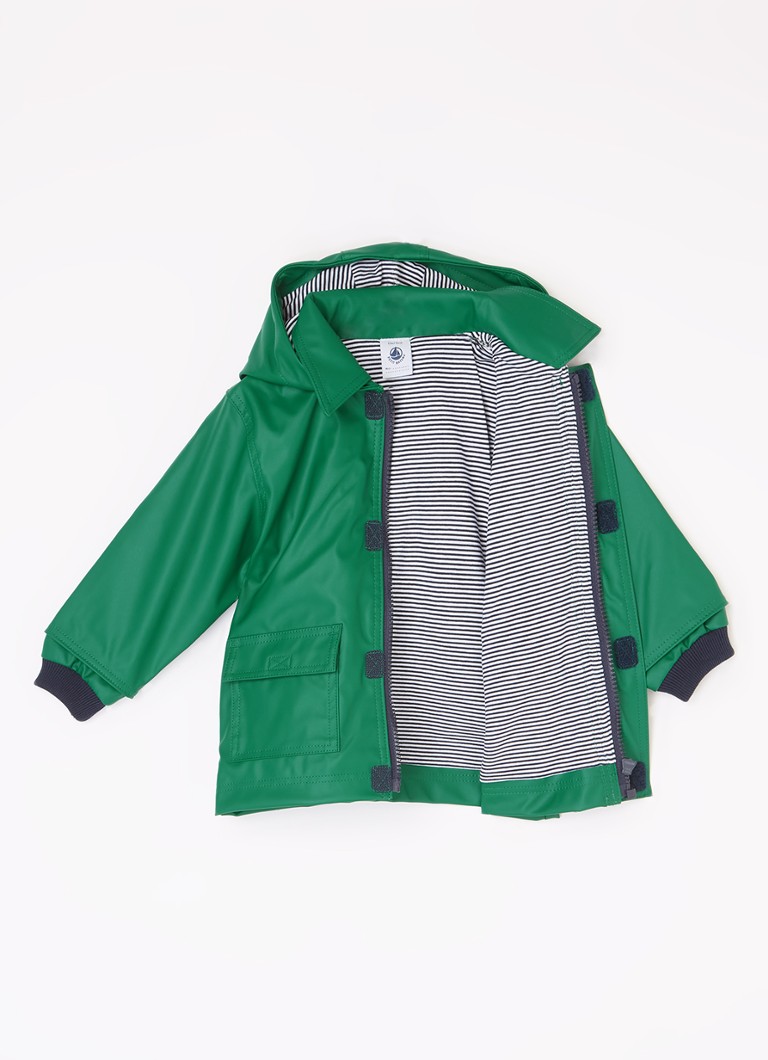 Cappotto con cappuccio color cera per neonati Petit Bateau