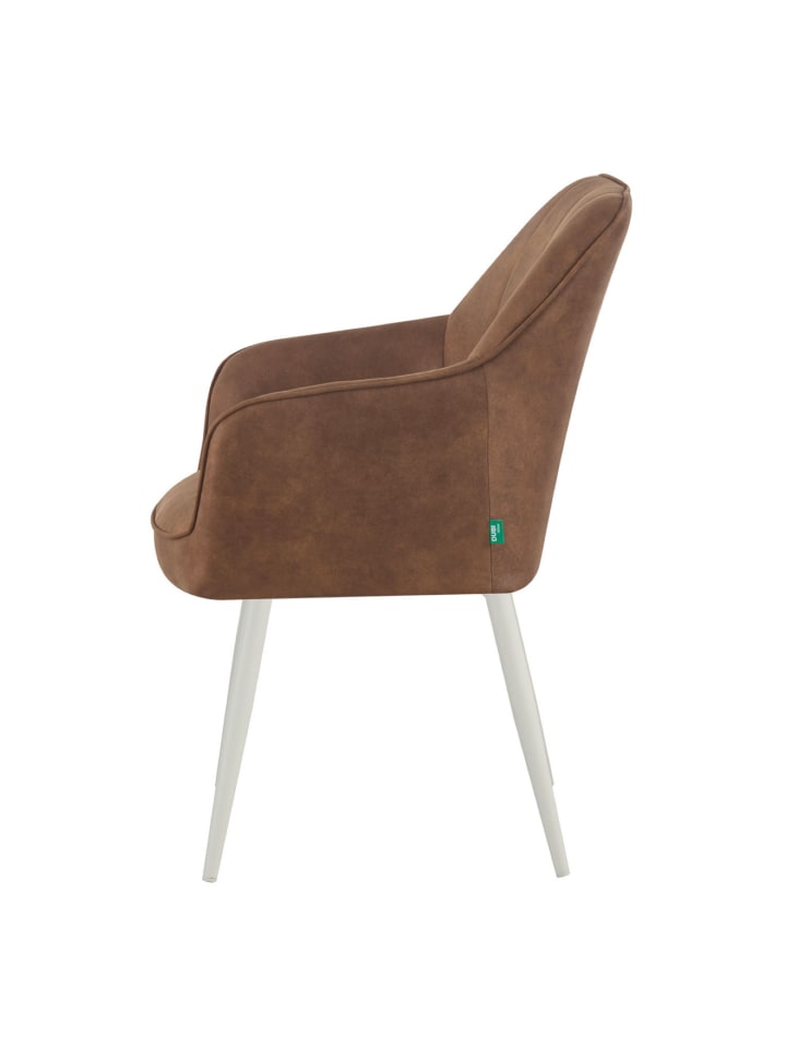 DUBI Möbel 2er-Set: Drehstuhl THOMAS-SANA in Wildleder-Braun- (B)57 x (H)85 x  (T)62 cm günstig kaufen onesize