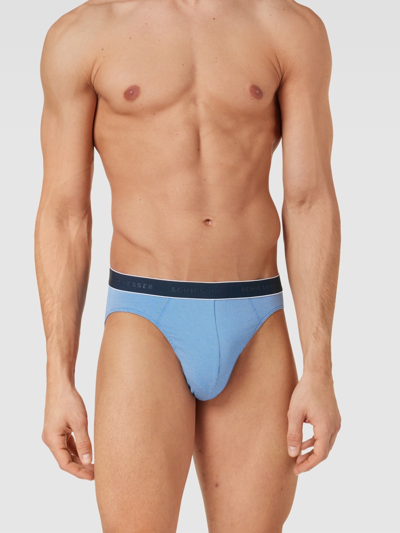 Slip mit Streifenmuster in bleu