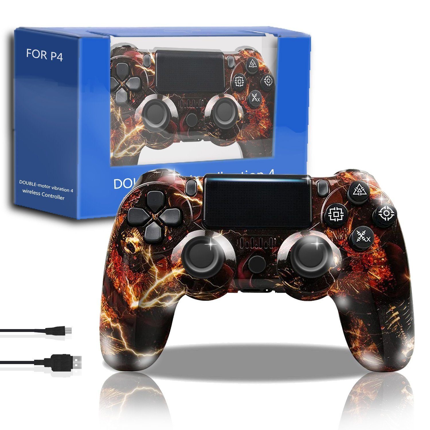Tadow Gamepad, Game Controller, Wireless, Bluetooth, für PS4 PlayStation 4-Controller