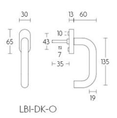 Formani 1503D015INXX0 BASICS LB1-19-DK-O Vrid- och tippbeslag, ej låsbart, höger-/vänsteröppnande, matt rostfritt stål