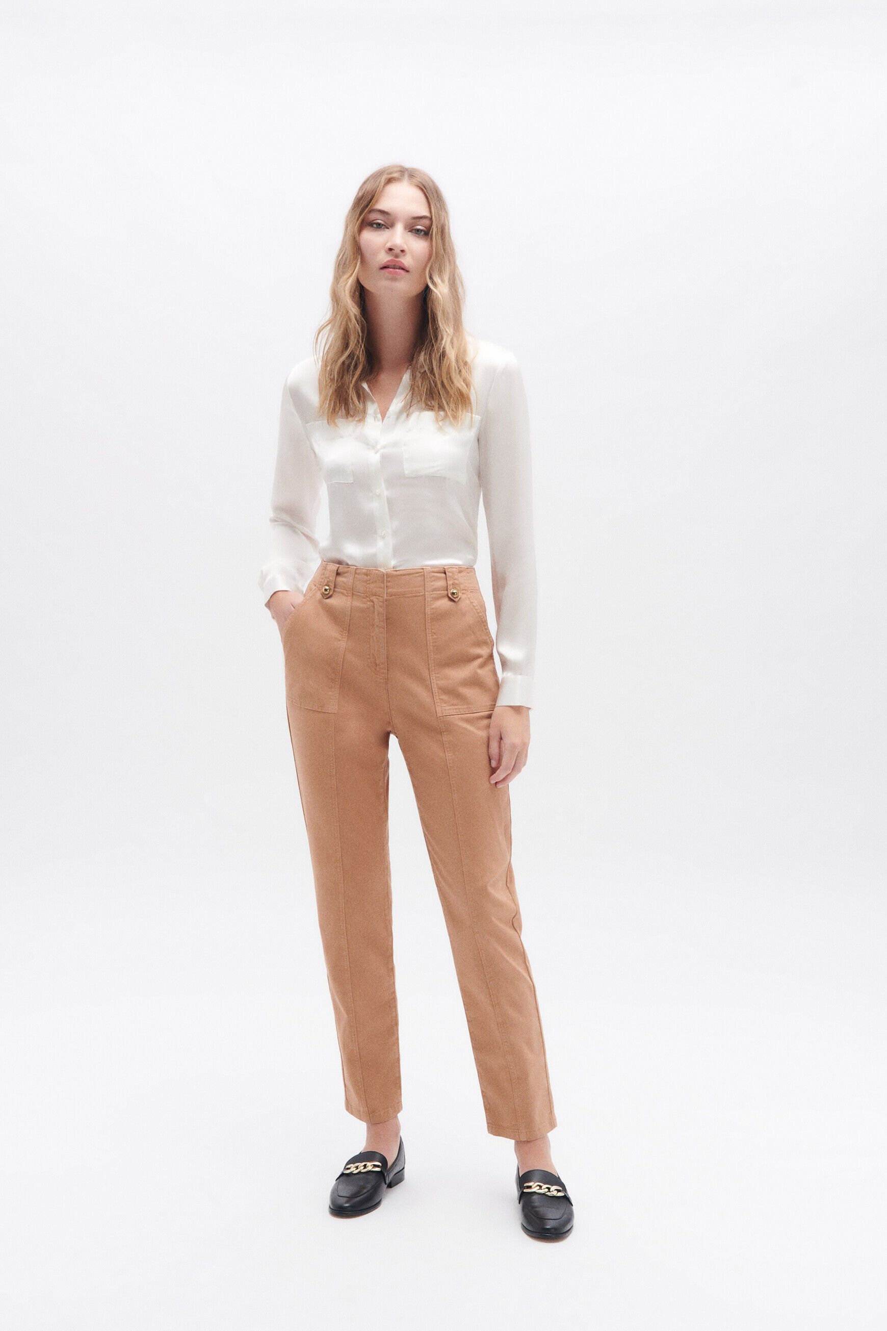 Pantalon stuart camel femme
