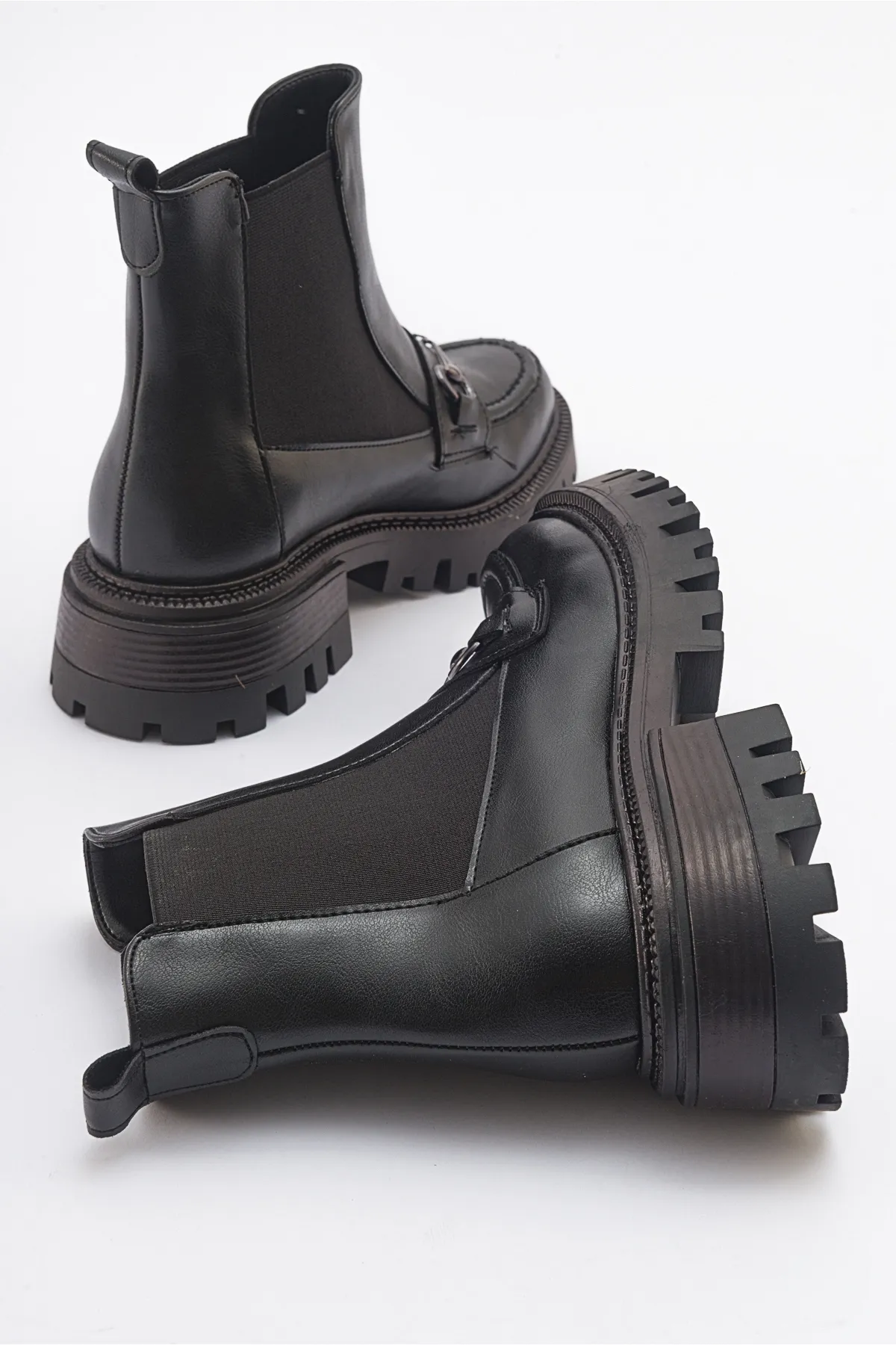 LuviShoes  VESPER Chelsea-Stiefel für Damen mit schwarzer Schnalle