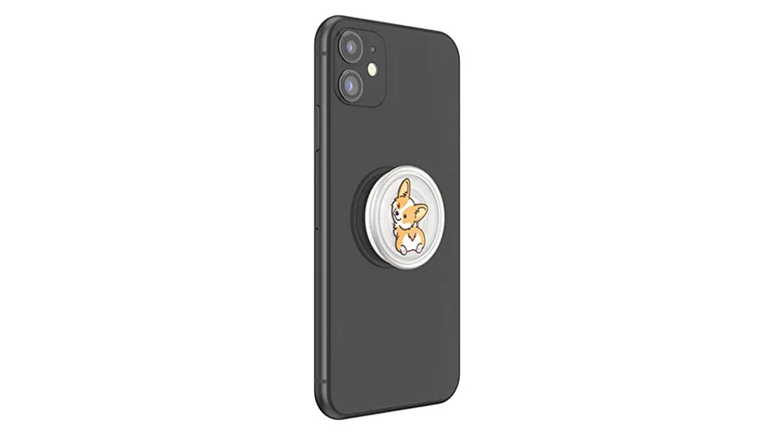 PopGrip PlantCore™ - ausziehbarer Handy-Griff Handyhalter - Cheeky Corgi