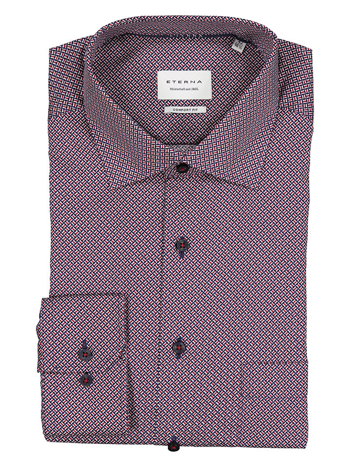 Eterna Hemd in Pink/ Blau günstig kaufen