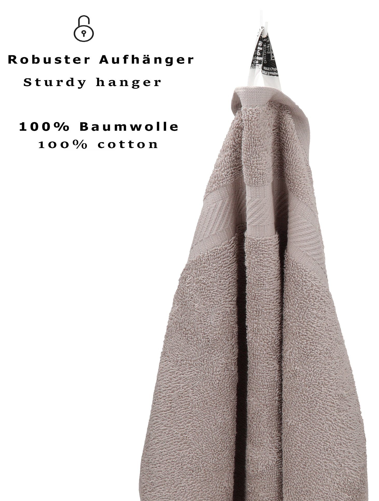 Betz Seiftuch 20 Stück Seiftücher Palermo Größe 30x30 cm Farbe stone
