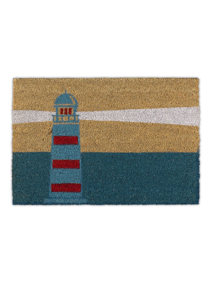 relaxdays Fußmatte Kokos Leuchtturm - (L)60 x (B)40 cm günstig kaufen onesize