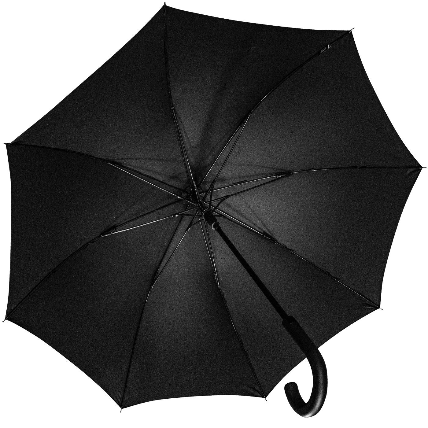 iX-brella Langregenschirm Fiberglas, XL 110 cm groß, stabil, mit Automatik, mit überschlagfähigem Dach - windproof - schwarz