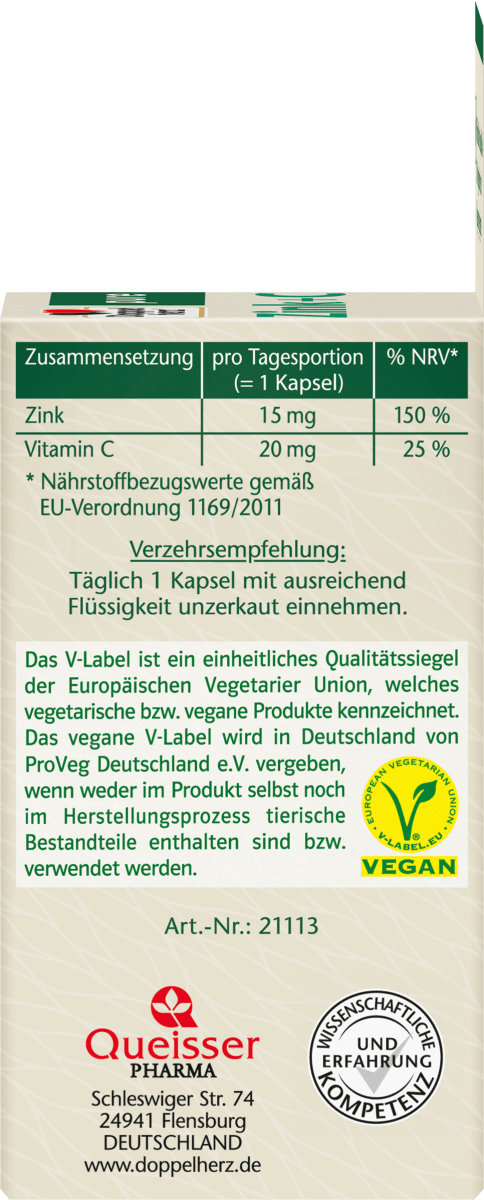 Zink + C Kapseln 60 St, 30 g