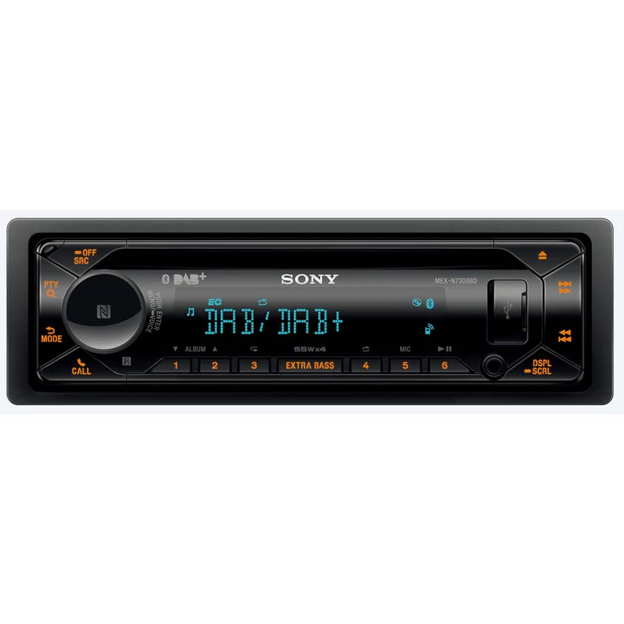 Sony MEX-N7300BD 1 DIN Autoradio mit DAB+, Bluetooth, USB/AUX und NFC - ATU
