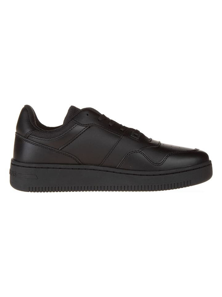 Tommy Hilfiger Shoes Leder-Sneakers in Schwarz günstig kaufen