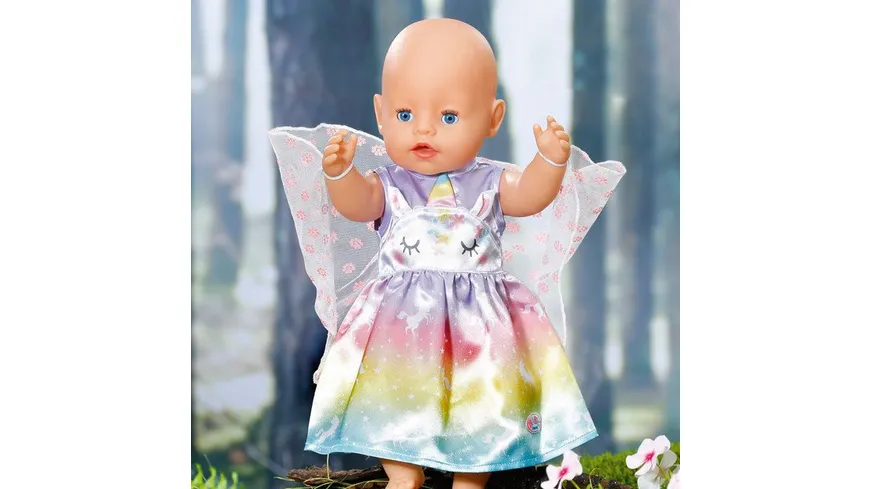 Zapf Creation - BABY born Einhorn Feen Outfit 43cm - Ein zauberhaftes Kleid mit zarten Flügelchen.