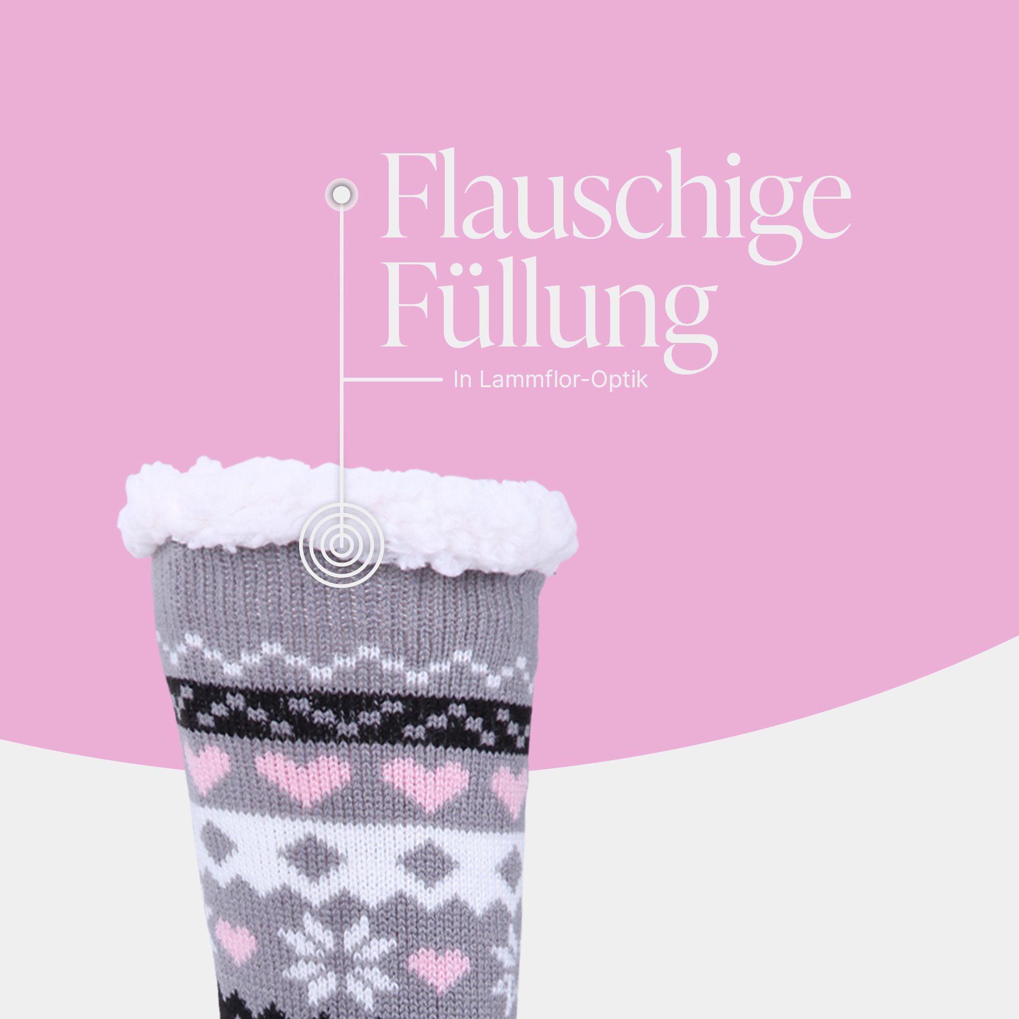 Bestlivings Kuschelsocken Haussocken 