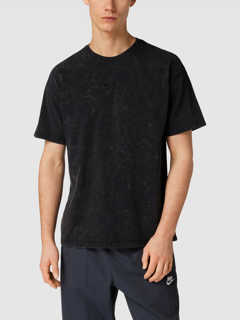 T-Shirt mit Allover-Muster in schwarz