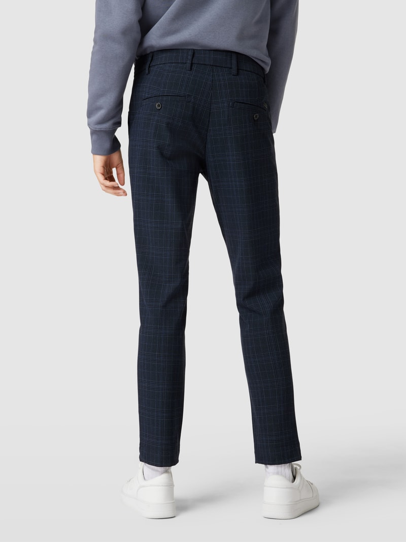 Slim Fit Anzughose in melierter Optik Modell 'MARCO' in blau