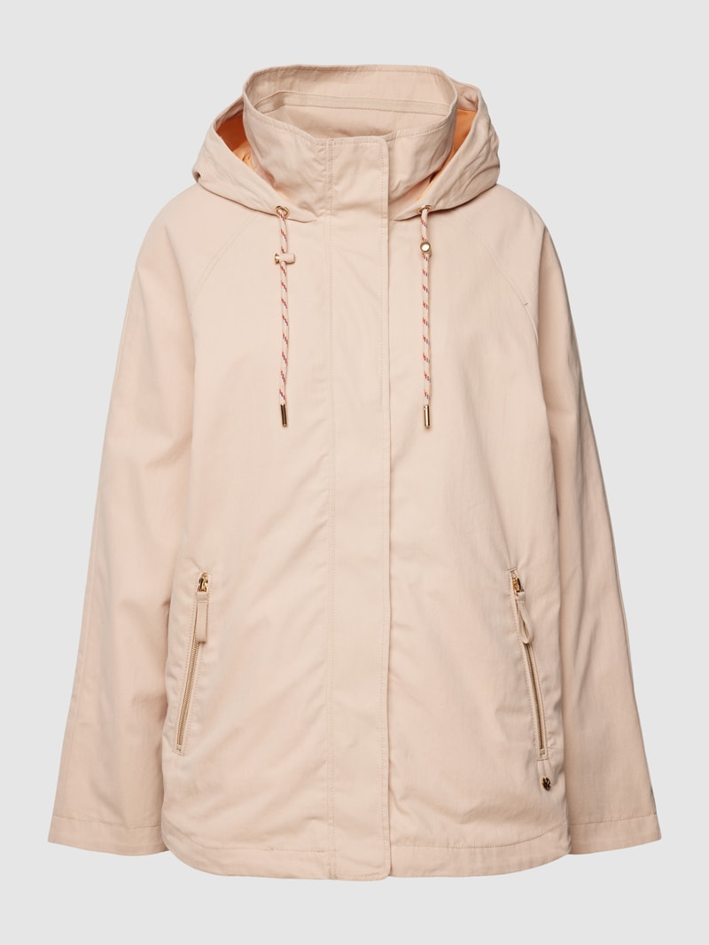 Jacke mit Kapuze in beige