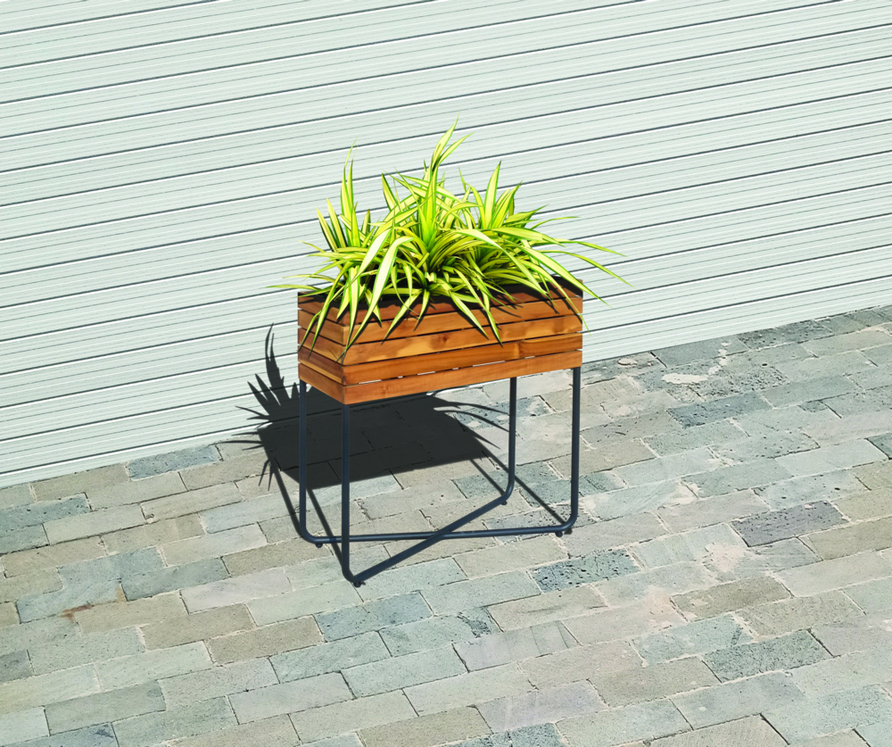 Hardin 1fachgut Hochbeet Pflanzkasten,Pflanztopf,Blumenkasten, 62 x 22 x 60cm FSC braun