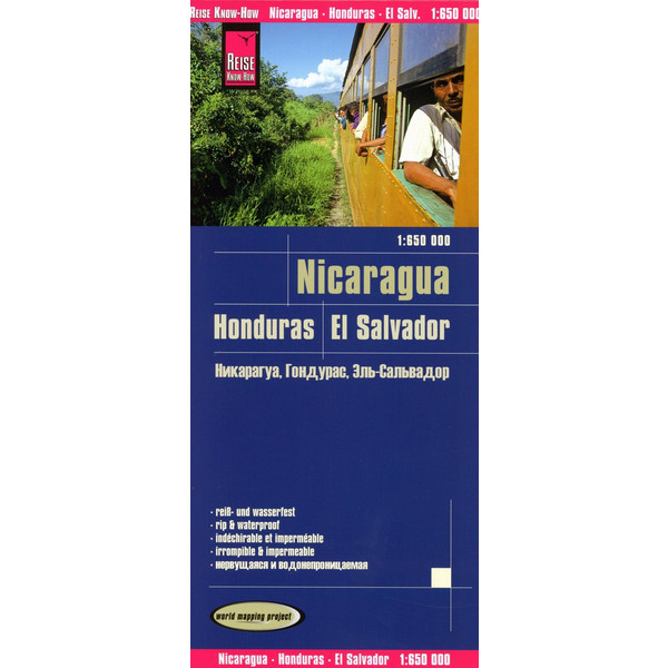 Nicaragua, Honduras, El Salvador 1 : 650 000 - Straßenkarte